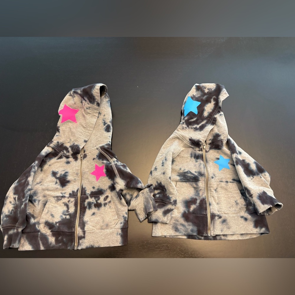 B/G Etsy twin hoodies 3-6 mo